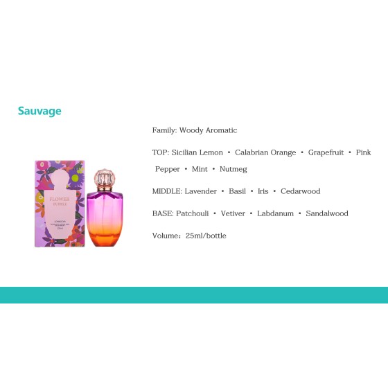 LONKOOM FLOWER BUBBLE Perfume for Women 25ml, Woody Aromatic Long‑Lasting Eau De Parfum Spray